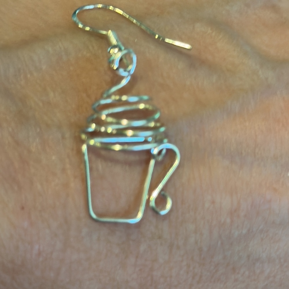 Silver Wire Handmade Coffee Cup Whip Cream - Picture 6 of 7